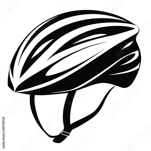 Cycle helmet vector silhouette