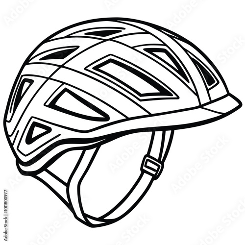 Cycle helmet vector silhouette