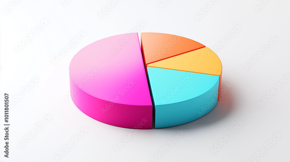 Fototapeta premium An icon set depicting a pie chart divided into 29 segments, useful for infographics and data representation, Ai