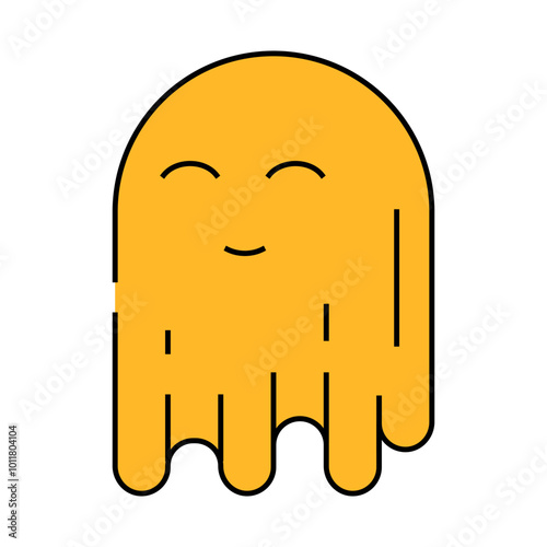 ghost mystery line icon vector. ghost mystery sign. isolated symbol illustration