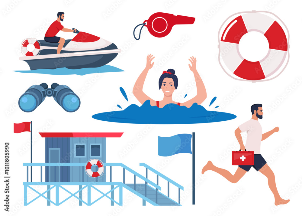 Obraz premium BeachLifeguard2-03.eps