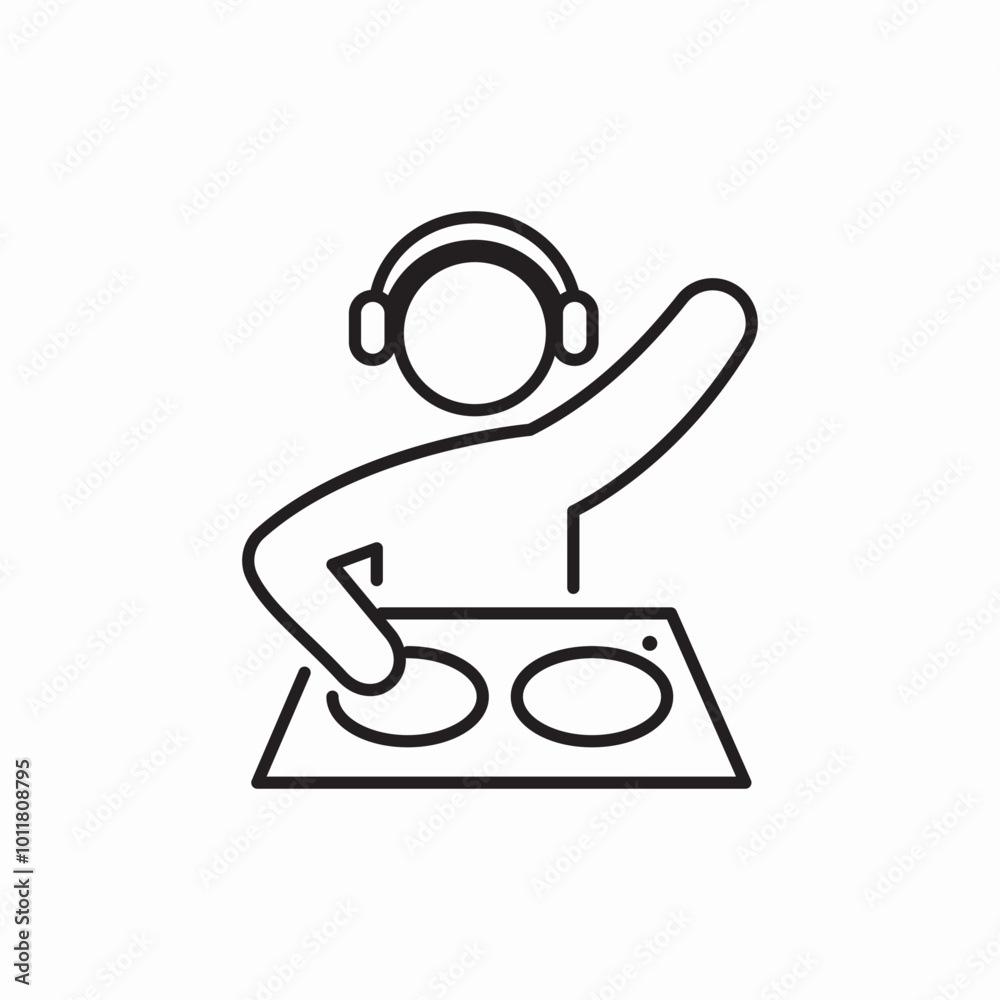 dj party icon sign vector dj party icon sign vector