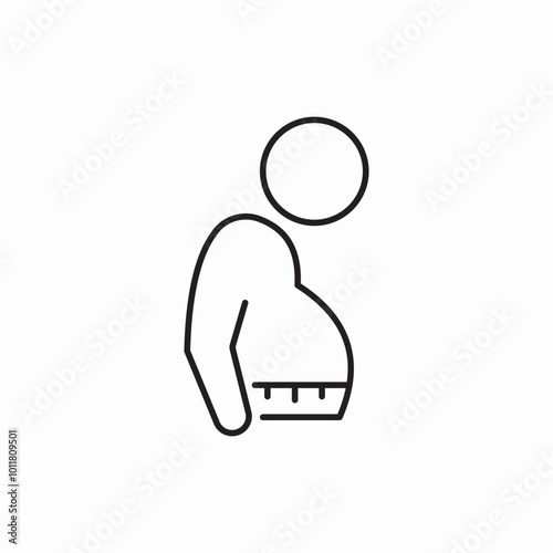 weight gain icon sign vector