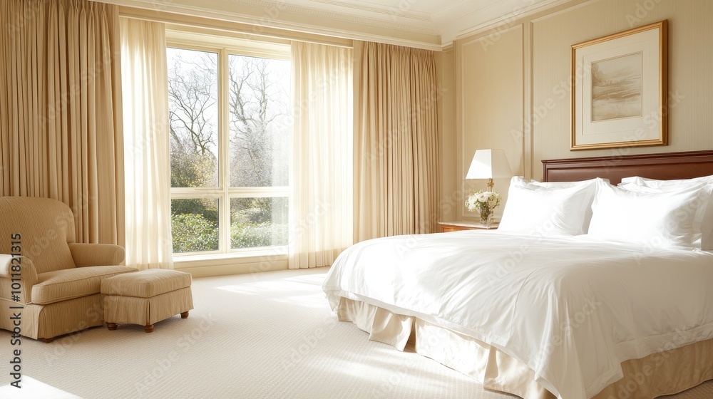 Classic Victorian-style bedroom with ornate furniture, rich fabrics, and luxurious drapery, Taken by Nikon Z7 35mm lens Classic Victorian-style bedroom with ornate furniture, rich fabrics, and luxurious drapery, Taken by Nikon Z7 35mm lens