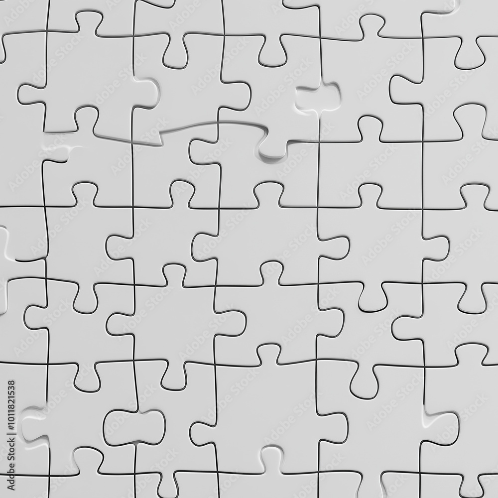 White Puzzle Solved Blank Mockup Problem Solving Game Brain Teaser White Puzzle Solved Blank Mockup Problem Solving Game Brain Teaser