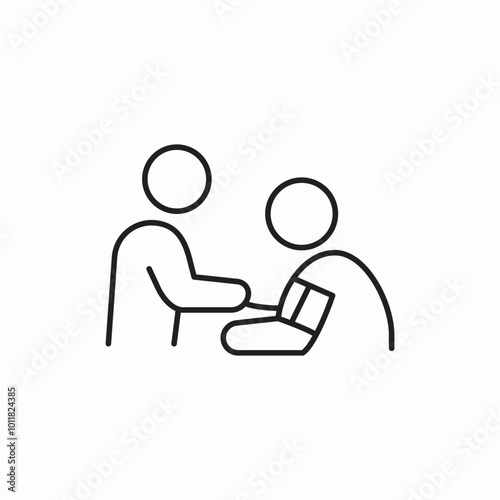 checking blood pressure icon sign vector