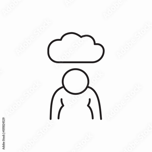 depressed person icon sign vector
