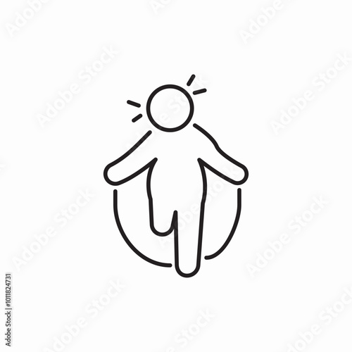 gym jump rope icon sign vector