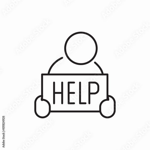 help request icon sign vector