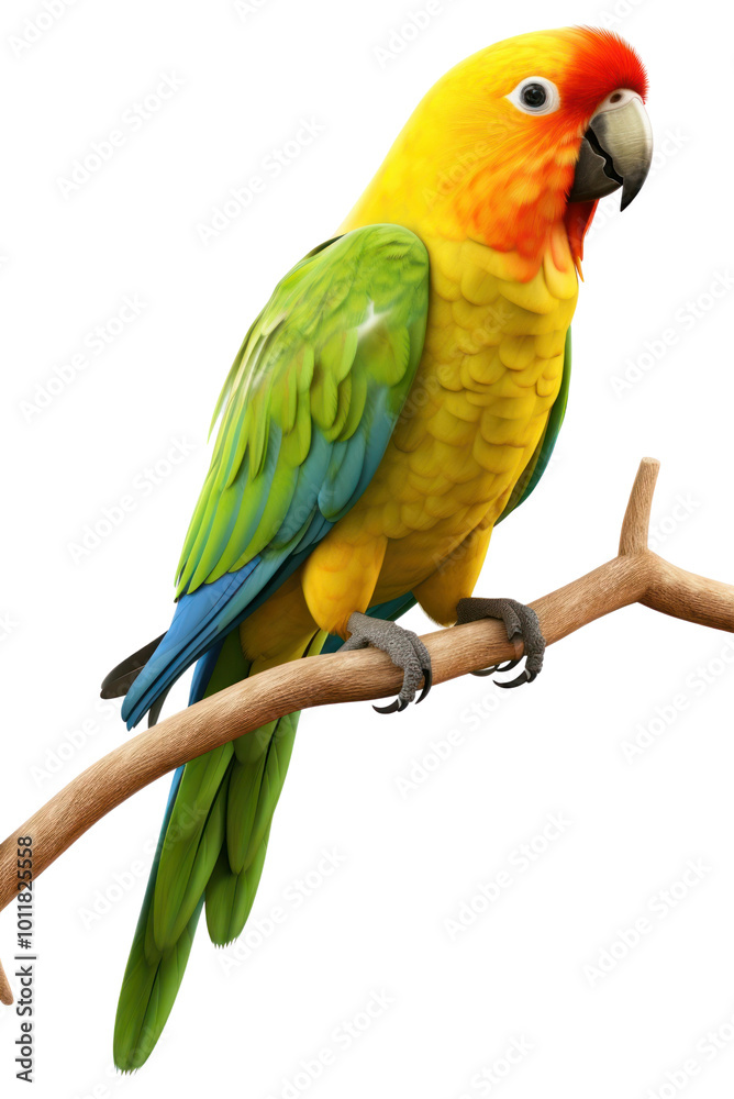 Fototapeta premium PNG Parrot animal bird white background.