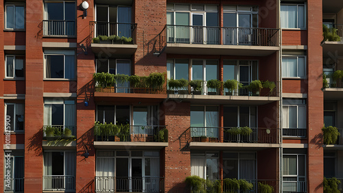 Showcasing a pattern view of an apartment building