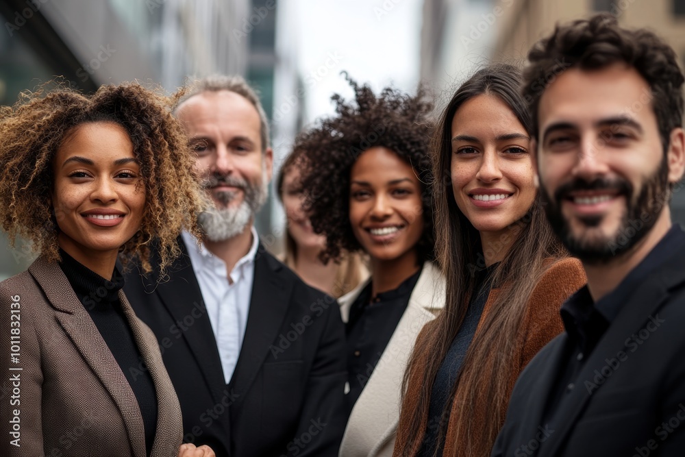 Successful group of designers, business people at work in the city, Generative AI Successful group of designers, business people at work in the city, Generative AI