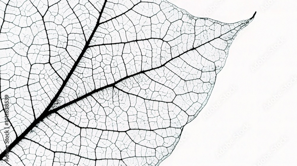 Obraz premium Delicate Details of a Leaf with Intricate Veins