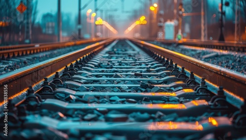 Wallpaper Mural Trains and railways with dynamic scenes, industrial and expansive, Urban, Cool tones, Photograph, Transportation network Torontodigital.ca