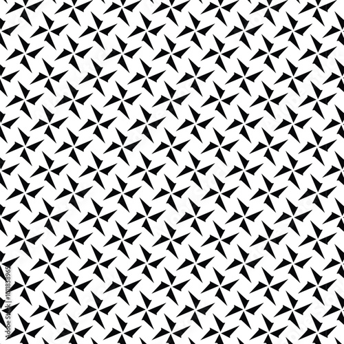 Black And White Abstract Geometric Pattern Background 