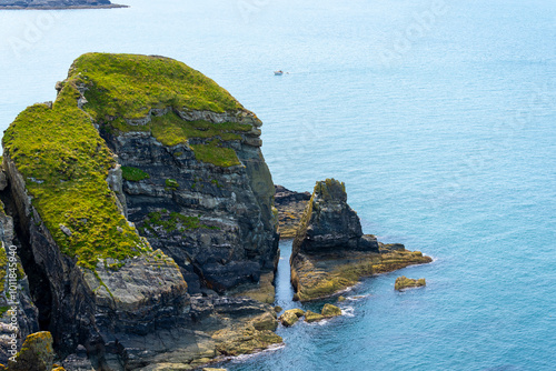 Rugged sheer coastline photo