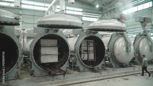 Open lid of a high-pressure furnace