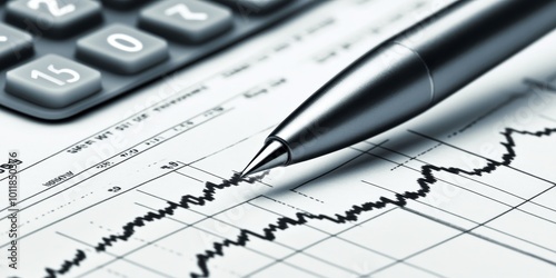 Financial Statements: Depict a close-up of financial statements being analyzed with graphs and metrics highlighted, showcasing the critical nature of accounting.