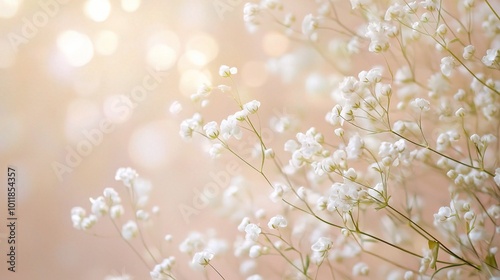 Delicate White Flowers with Soft Background Bokeh