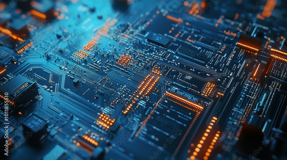 Fototapeta premium Abstract Circuit Board Technology Background