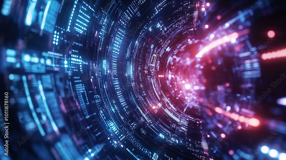 Futuristic Digital Data Stream Background