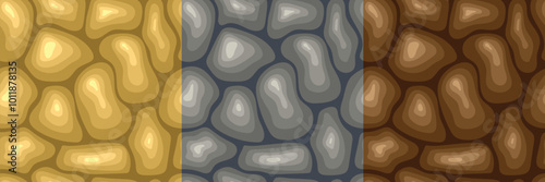 Abstract stones for path or wall. Seamless pattern.