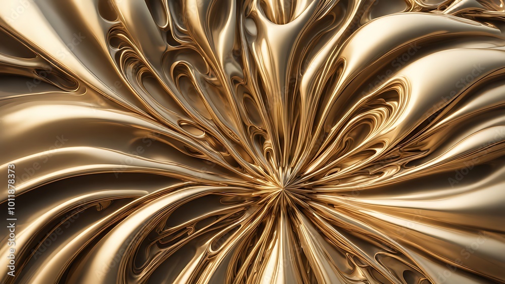 Abstract Golden Flowing Fluid Texture Background Abstract Golden Flowing Fluid Texture Background