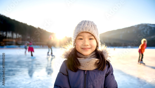 Mädchen beim Eislaufen  photo