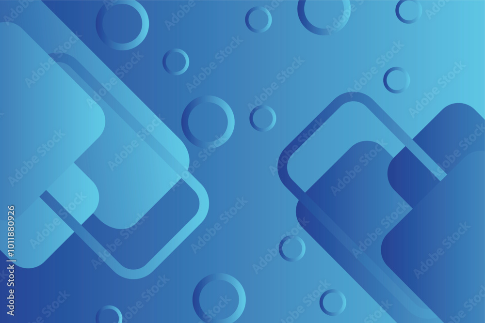 Futuristic Blue rectangle square Line shapes gradient abstract background. Geometric texture with seamless patterns