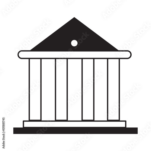 bank building vector icon