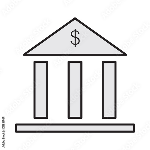 bank building vector icon