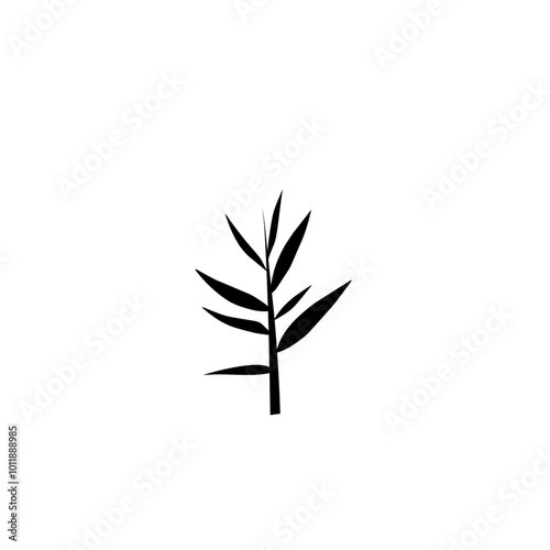 Bamboo Leaves Silhouette 