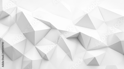 White polygon textured background. Abstract background of polygons on white background.