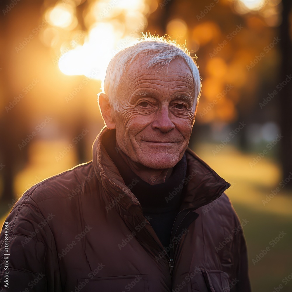 Warm Autumn Portrait of an Elderly Man Warm Autumn Portrait of an Elderly Man