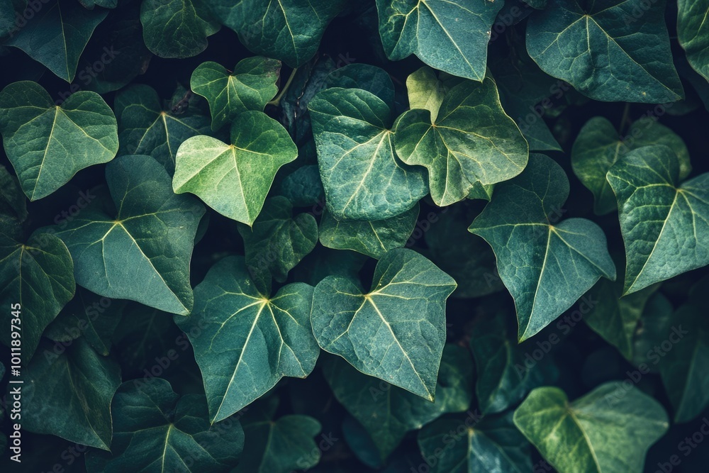 Lush Ivy Growth. Close-Up of Climbing Ivy and Veins on House Wall Lush Ivy Growth. Close-Up of Climbing Ivy and Veins on House Wall