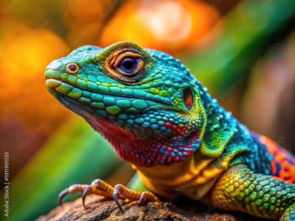 Captivating Close-up of Potamites Ecpleopus, a Colorful and Unique Species of South American Lizard Captivating Close-up of Potamites Ecpleopus, a Colorful and Unique Species of South American Lizard