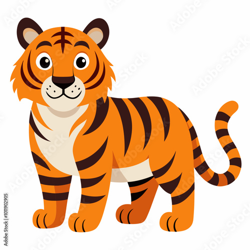 tiger cartoon isolated on white