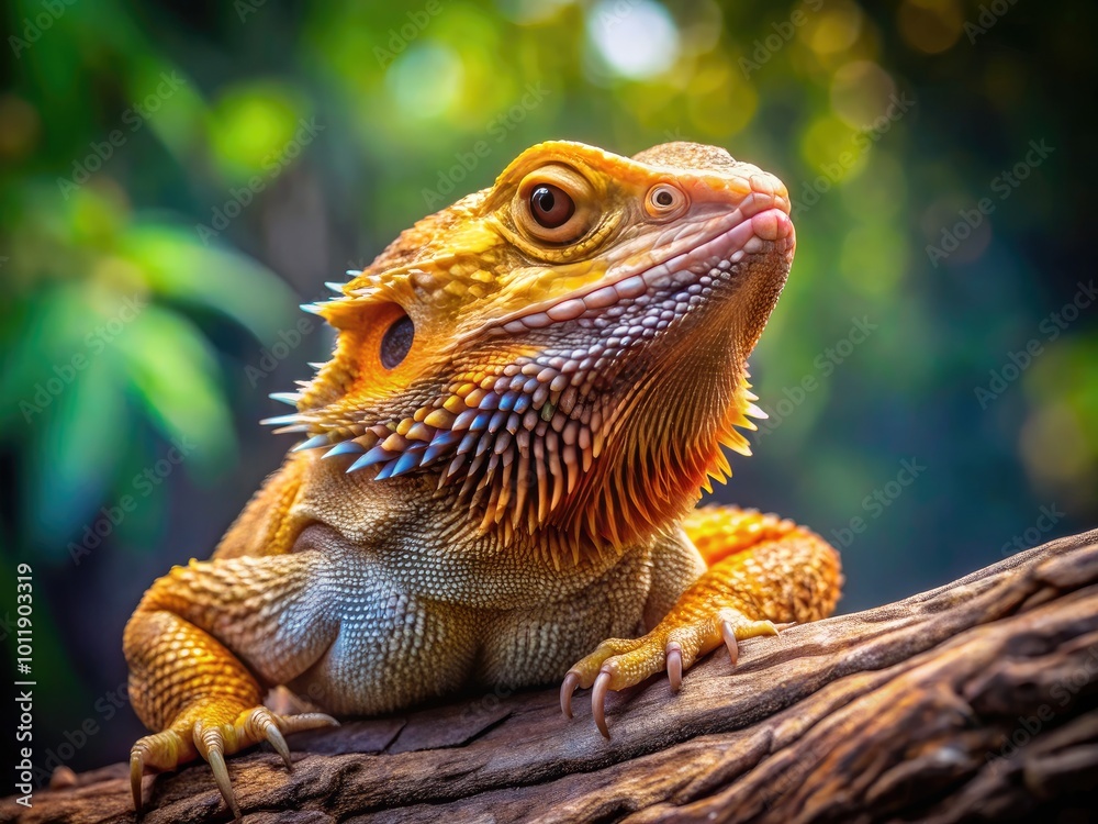 Obraz premium Captivating Images of Bearded Dragons in Various Poses and Environments for Nature Enthusiasts
