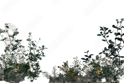 PNG Landscape ephemera border background backgrounds flower plant. photo