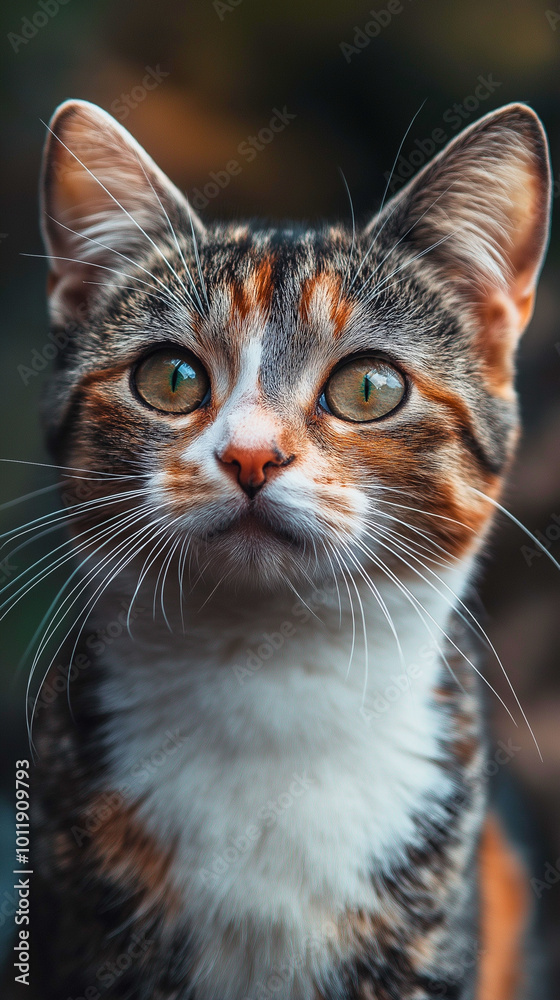 Obraz premium A cute cat close-up shot generated by AI