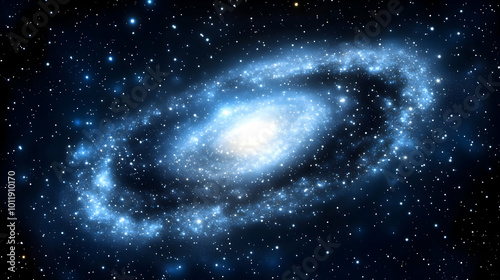Spiral Galaxy with Bright Core in a Dark Universe