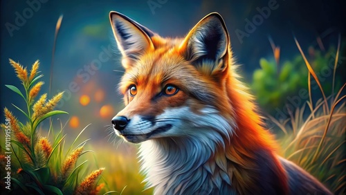 Charming Hand-Drawn Fox Illustration Perfect for Nature, Wildlife, or Animal-Themed Projects and Designs