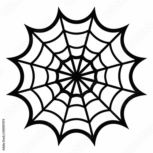 Spider web vector on a white background. the spider