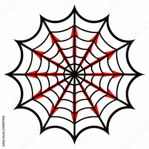 Spider web vector on a white background. the spider