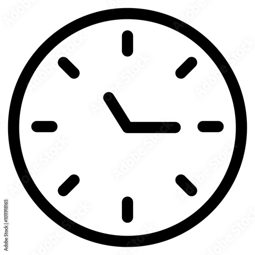 11:15 Clock Icon. Simple Schedule Vector Illustration.