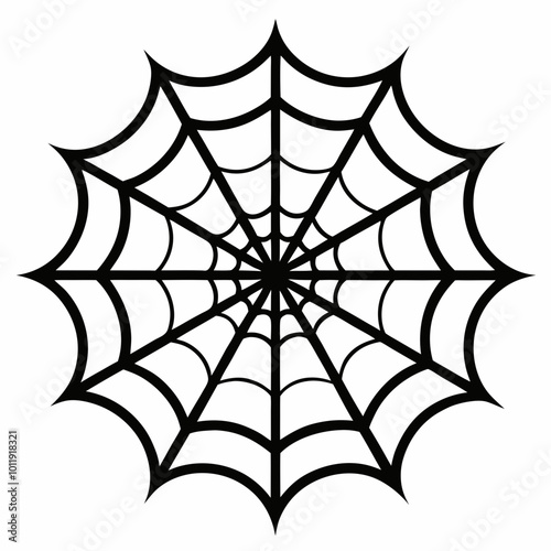 Spider web vector on a white background. the spider