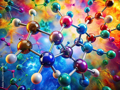 Chemical Structure of Acetone Representing Molecular Composition and Properties in Scientific Illustration photo