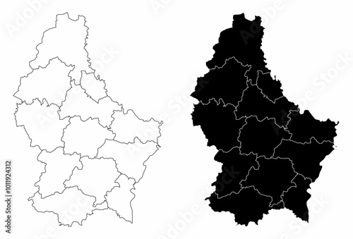 Luxembourg administrative maps