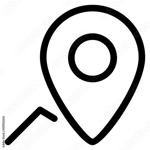 Pin Icon In Outline Style. Simple Street Symbol Vector Illustration — Pixel-perfect Icon.