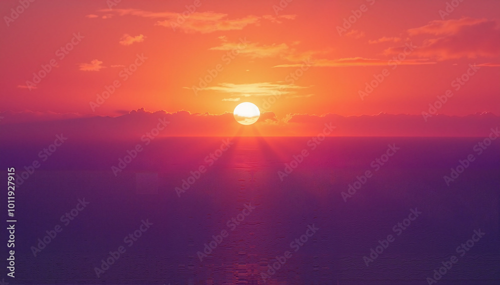 Gradient sunset over the ocean stunning view vibrant sky and water Gradient sunset over the ocean stunning view vibrant sky and water